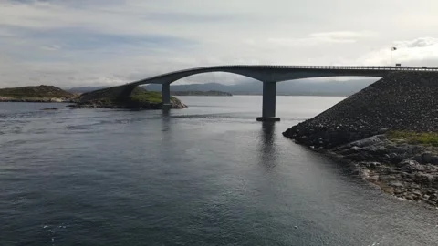 Aerial view of the Atlantic Ocean Road Stock Footage 345168057