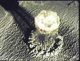 Aerial View Of Atomic Bomb Mushroom Cloud Stock Footage