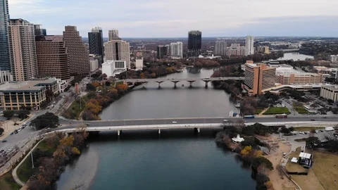 Aerial view of Austin, Texas Stock Footage 122145386