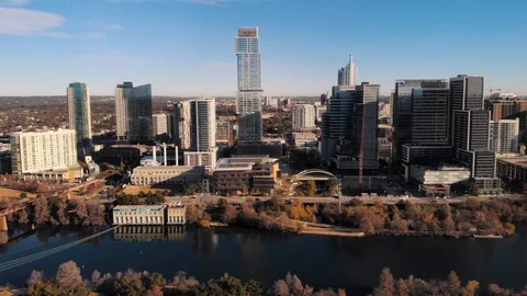 Aerial view of Austin, Texas Stock Footage 122145679