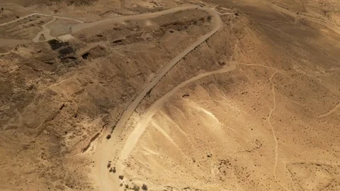 Aerial View of Avdat Ancient Ruins in the Negev Desert Israel 库存影片 337627754