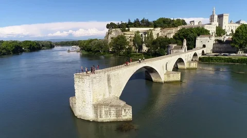 Aerial view of The Avignon Stock-Footage 93070352