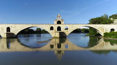 Aerial view of The Avignon Stock Footage 93073097