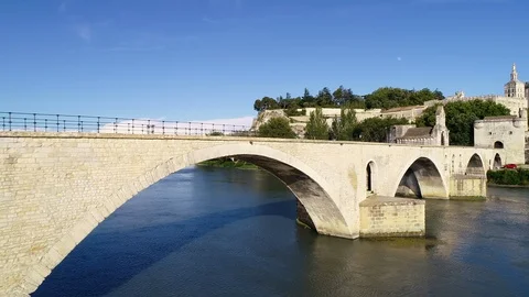 Aerial view of The Avignon Stock Footage 93135605
