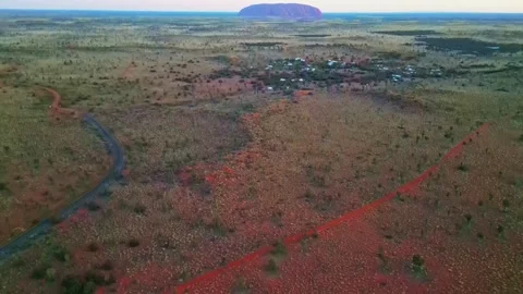 Aerial view of Ayers Rock, Australia. Stock Footage 314703895