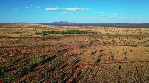 Aerial view of Ayers Rock landscape, Australia. Stock Footage 314703882