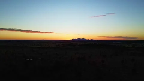 Aerial view of Ayers Rock at sunset, Australia. Stock Footage 314703850