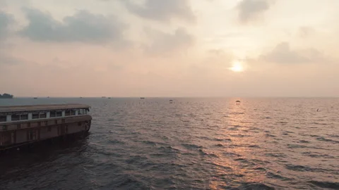 Aerial view of backwaters Kerala Stock Footage 303685290