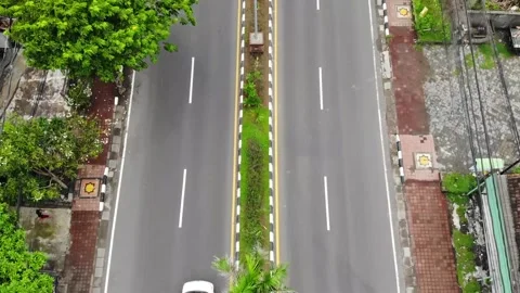 Aerial view of Bali Street during the day Stock Footage 147659853