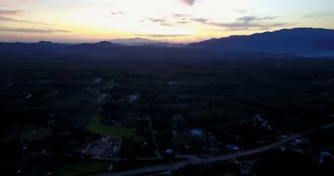 Aerial view of Baling town during sunrise 스톡 동영상 100617289