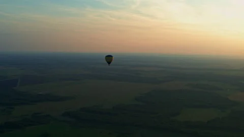 Aerial view of the balloon Stock Footage 171650316