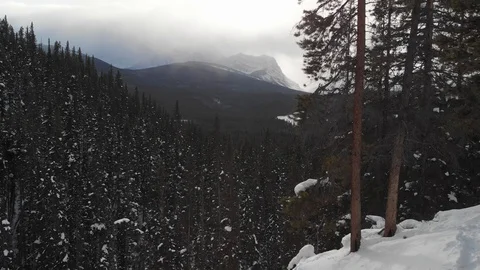 Aerial View of Banff Landscape Stock Footage 87201611