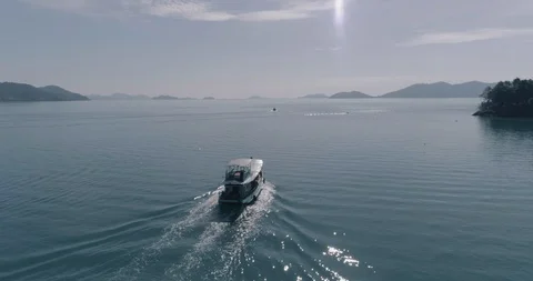 Aerial view of Bang Bao Pier Stock Footage 90766341