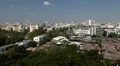 Aerial View of Bangkok, Thailand, Bird Eye View from Wat Saket, Poor Houses, Old HD Footage