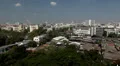 Aerial View of Bangkok, Thailand, Bird Eye View from Wat Saket, Poor Houses, Old HD Footage