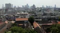 Aerial View of Bangkok, Thailand, Bird Eye View from Wat Saket, Poor Houses, Old HD Footage