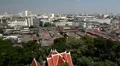 Aerial View of Bangkok, Thailand, Bird Eye View from Wat Saket, Poor Houses, Old HD Footage