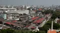 Aerial View of Bangkok, Thailand, Bird Eye View from Wat Saket, Poor Houses, Old HD Footage