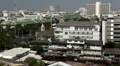 Aerial View of Bangkok, Thailand, Bird Eye View from Wat Saket, Poor Houses, Old HD Footage