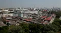 Aerial View of Bangkok, Thailand, Bird Eye View from Wat Saket, Poor Houses, Old HD Footage