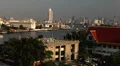 Aerial View of Bangkok, Thailand, Bird Eye View from Wat Arun, Chao Phraya River HD Footage