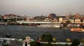 Aerial View of Bangkok, Thailand, Bird Eye View from Wat Arun, Chao Phraya River HD Footage