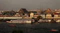 Aerial View of Bangkok, Thailand, Bird Eye View from Wat Arun, Chao Phraya River HD Footage