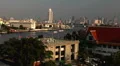 Aerial View of Bangkok, Thailand, Bird Eye View from Wat Arun, Chao Phraya River HD Footage
