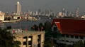 Aerial View of Bangkok, Thailand, Bird Eye View from Wat Arun, Chao Phraya River HD Footage