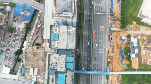 Aerial View of Bangsar, Malaysia Stock Footage 92744730