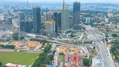 Aerial View of Bangsar, Malaysia Stock Footage 92744803