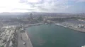 Aerial view of Barcelona's port 4k or 4k+ Resolution