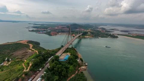 Aerial View of Barelang Bridge (Batam) #3 Stock Photos
