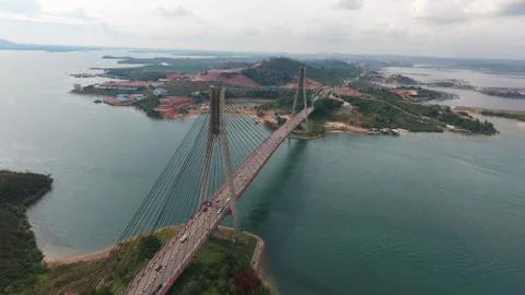 Aerial View of Barelang Bridge (Batam) Stock Photos