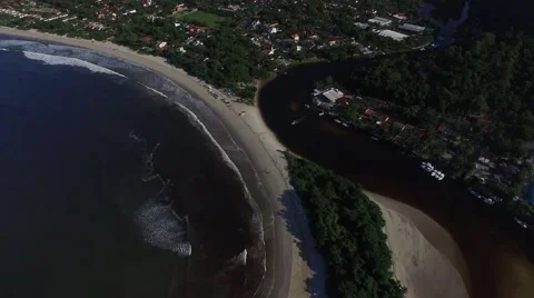 Aerial View of Barra do Una, Sao Paulo, Brazil Stock Footage 60258692