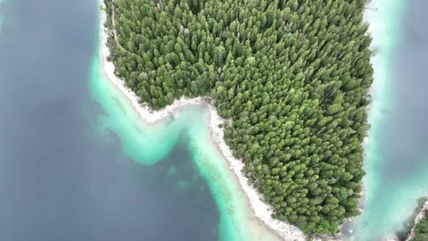 Aerial view of basalt column canyon and glacial river Stock Footage 345168130