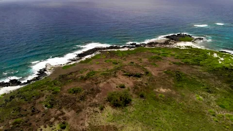 Aerial view on a bay with catamarans between Flat and Gabriel islands Stock Footage 170067209