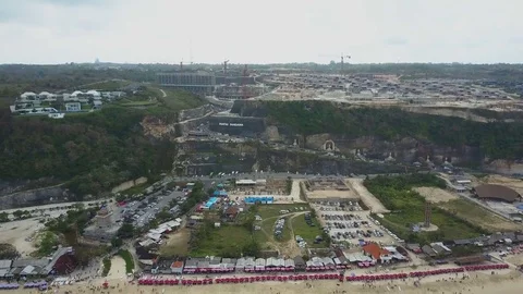 Aerial view on the beach and coast Stock Footage 81260710