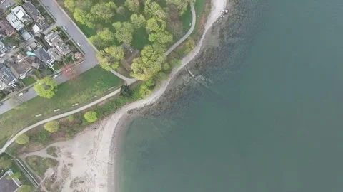Aerial view of beach and ocean Stock Footage 70998364