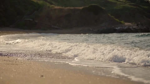 Aerial view of beach and ocean shoreline Stock Footage 336465092