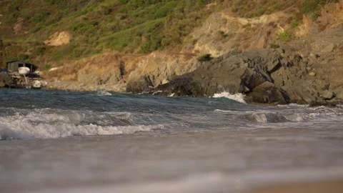 Aerial view of beach and ocean shoreline Stock Footage 336465196