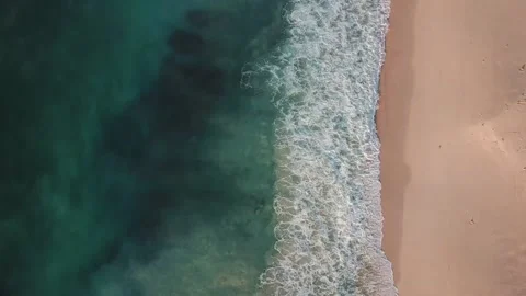 Aerial view beach and wave Sumba Indonesia Video stock 144265152