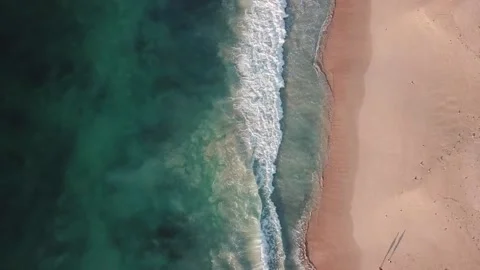 Aerial view beach and wave Sumba island Indonesia Video stock 144265372