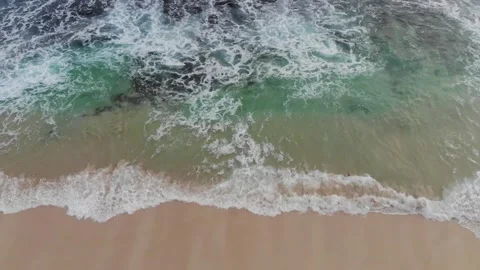 Aerial view beach and wave Sumba Indonesia Video stock 144265459