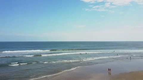 Aerial view on the beach. Bali. Ocean Stock Footage 79517219