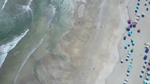 Aerial view on the beach. Bali. Ocean Stock Footage 79517513