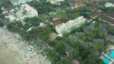 Aerial view on the beach. Bali. Ocean Stock Footage 79520161