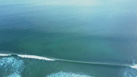 Aerial view on the beach. Bali. Ocean Stock Footage 79521191