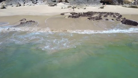 Aerial view on the beach. Bali. Ocean Stock Footage 81292774
