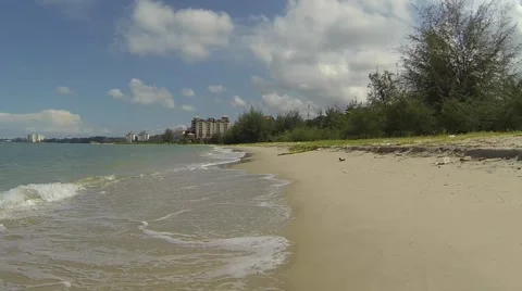 Aerial View On The Beach Stock Footage 40935565